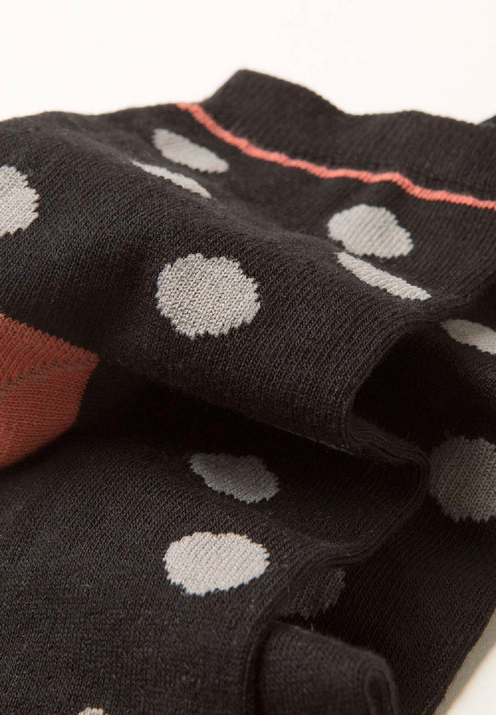 Angelico Calzino nero pois misto cotone Offerte stagionali