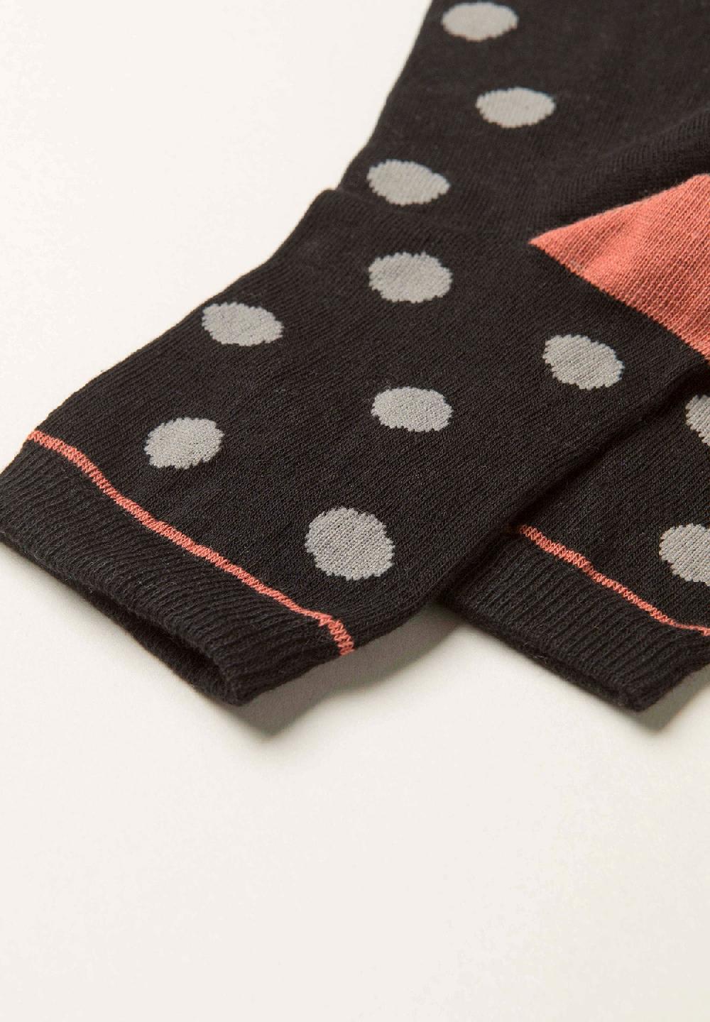 Angelico Calzino nero pois misto cotone Offerte stagionali