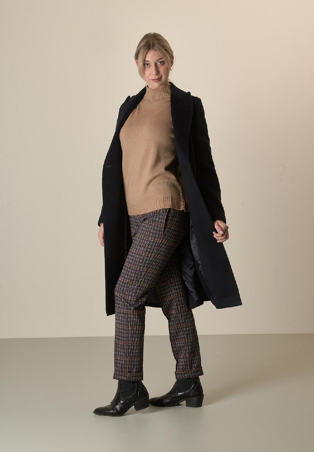 Angelico Cappotto blu navy doppiopetto lana cashmere Super Saving Price