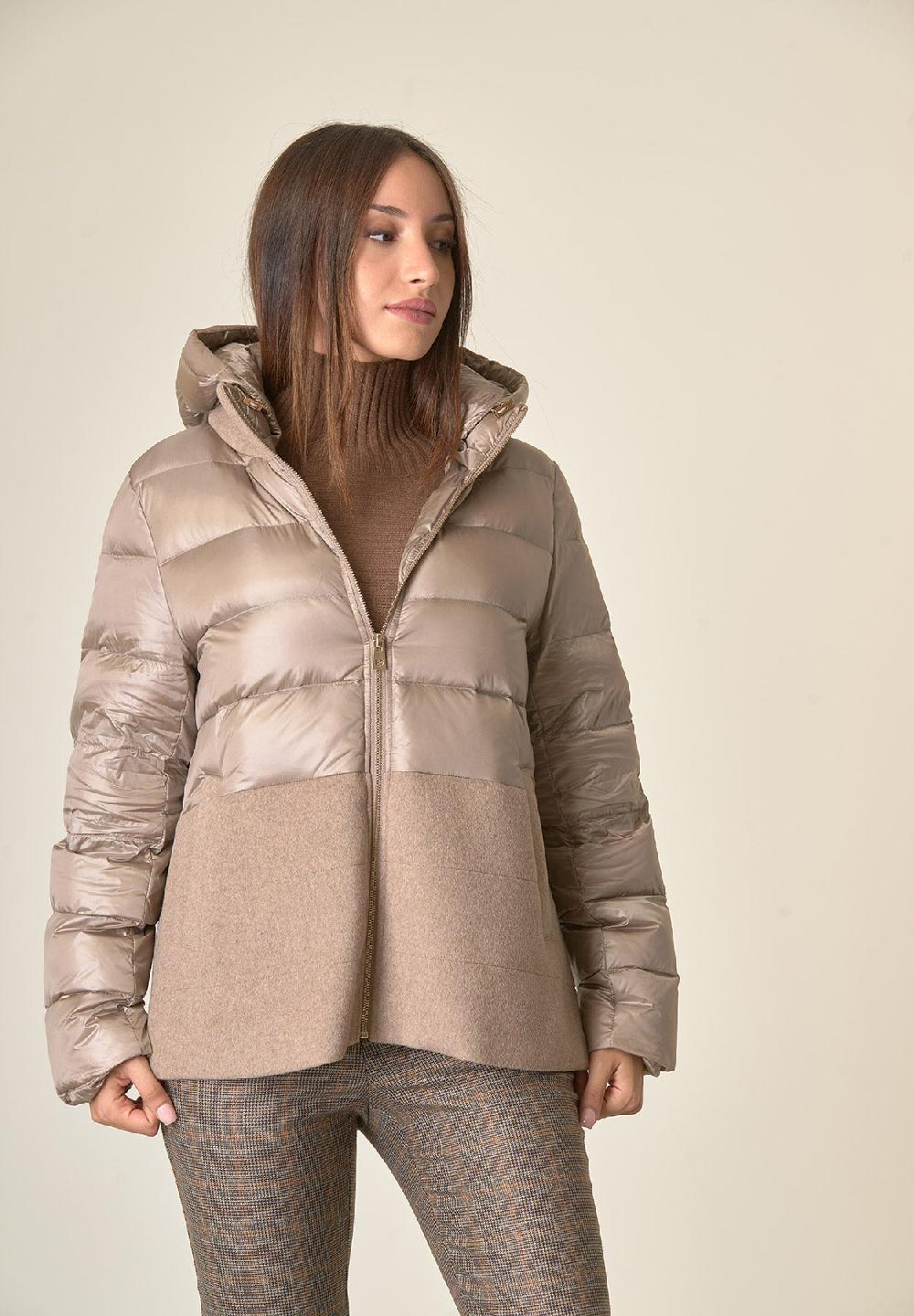Angelico Piumino beige bi-tessuto corto ACQUISTA ORA