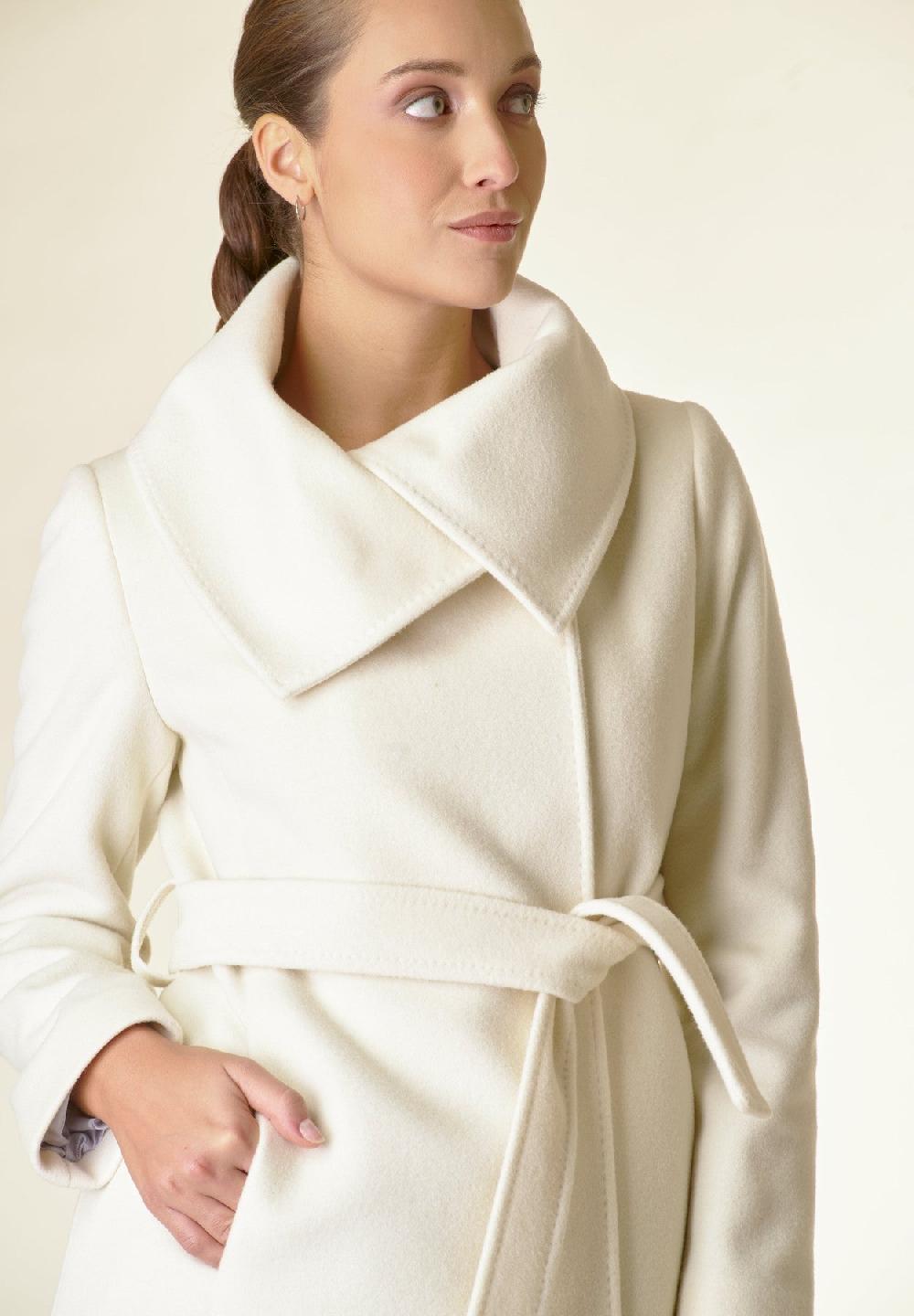 Angelico Cappotto panna collo anello 50% di sconto con spedizione gratuita