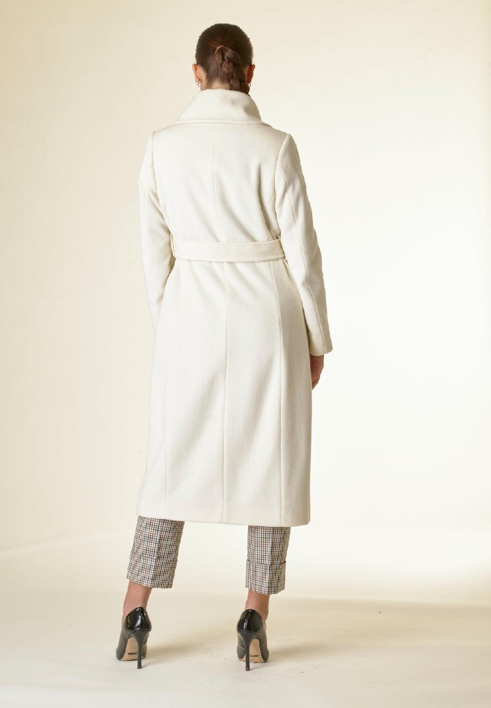 Angelico Cappotto panna collo anello 50% di sconto con spedizione gratuita
