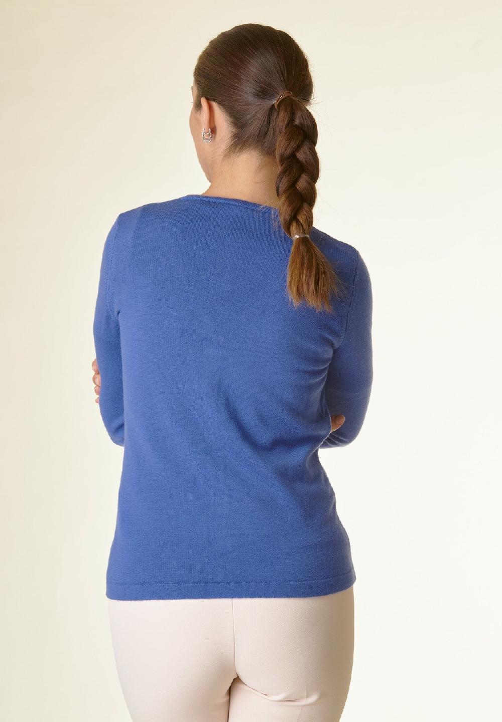 Angelico Cardigan bluette lana merinos In vendita