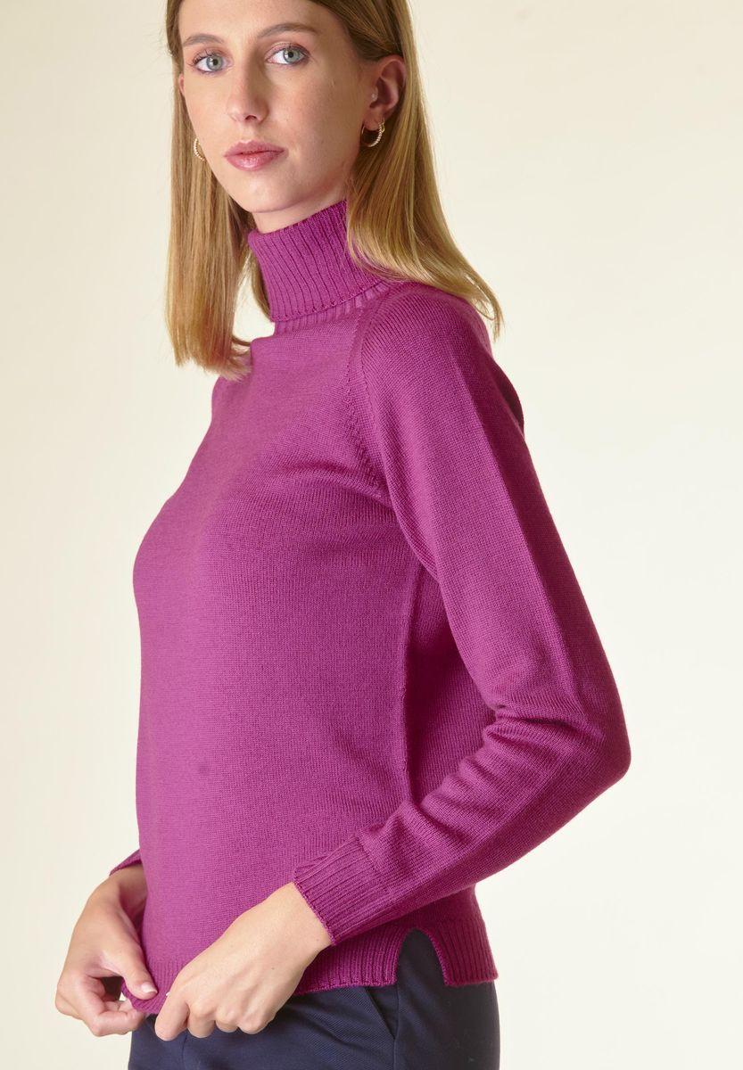 Angelico Dolcevita ciclamino merino Lana Gatto 50% di sconto per tempo limitato