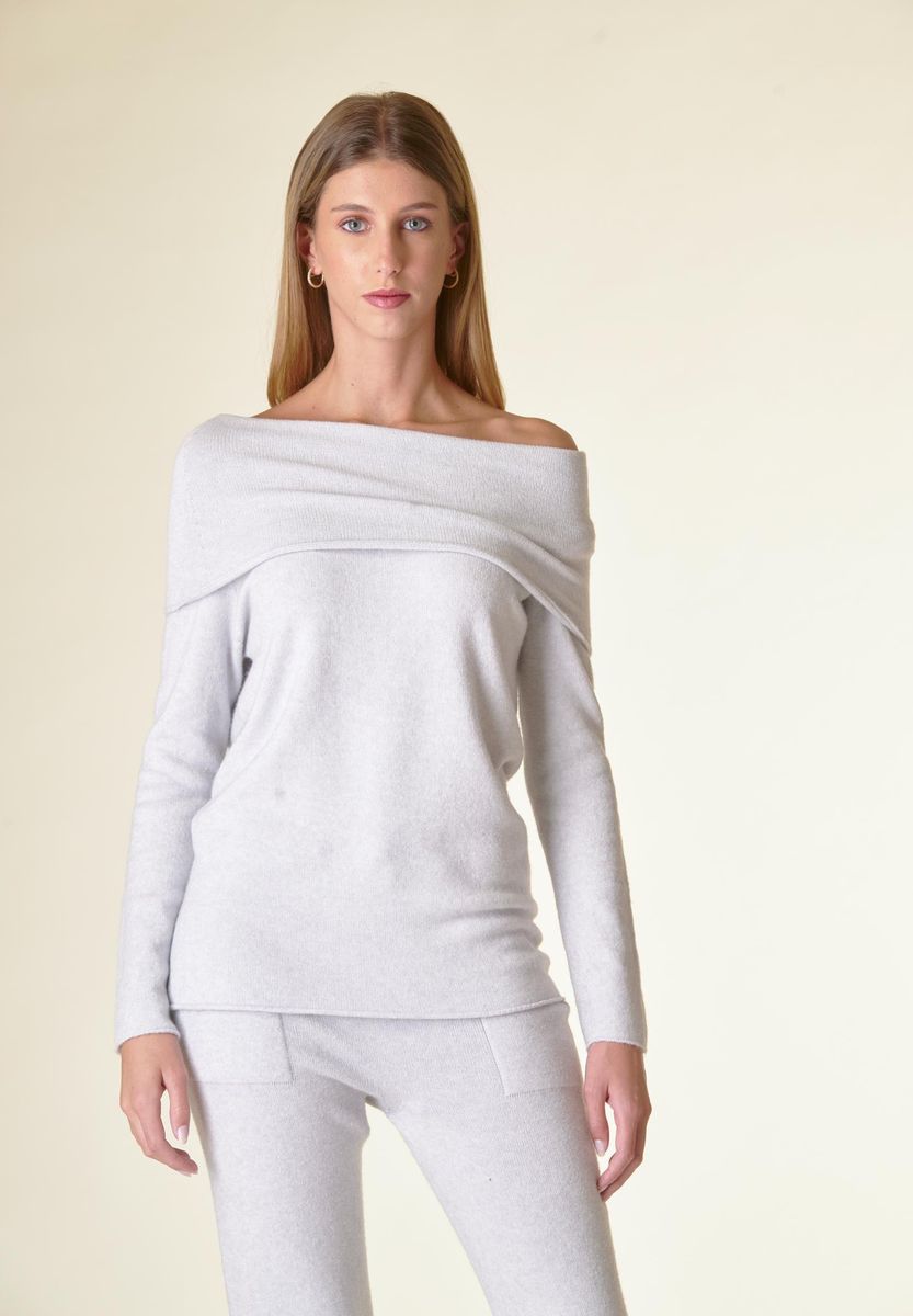 Angelico Maglia perla collo anello viscosa soft 2025