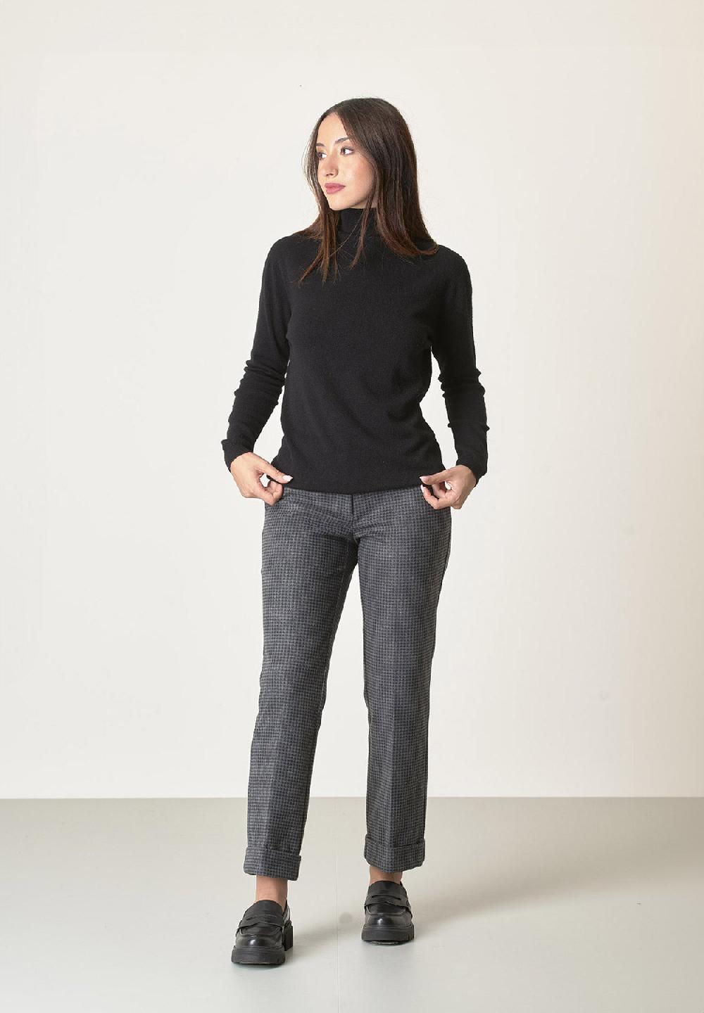 Angelico Dolcevita nero misto lana elasticizzato Shopping Online