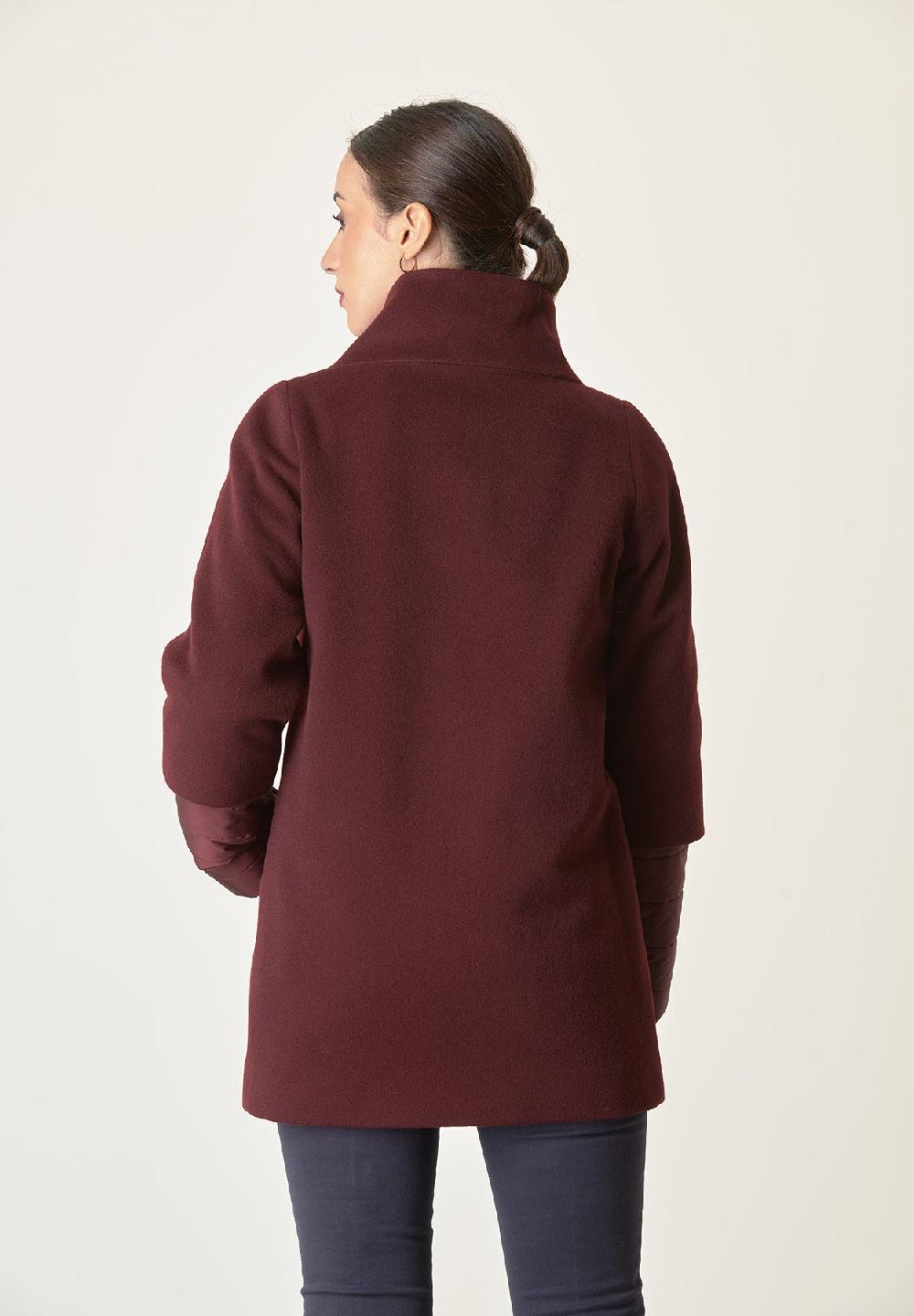 Angelico Cappotto bordeaux lana-cashmere doppia manica Novità