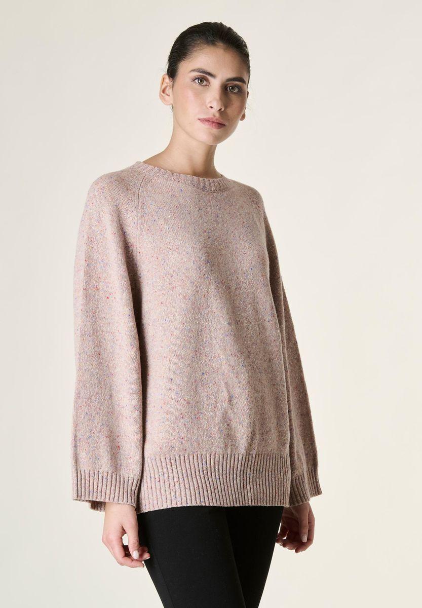 Angelico Maglia rosa antico melange raglan Presa
