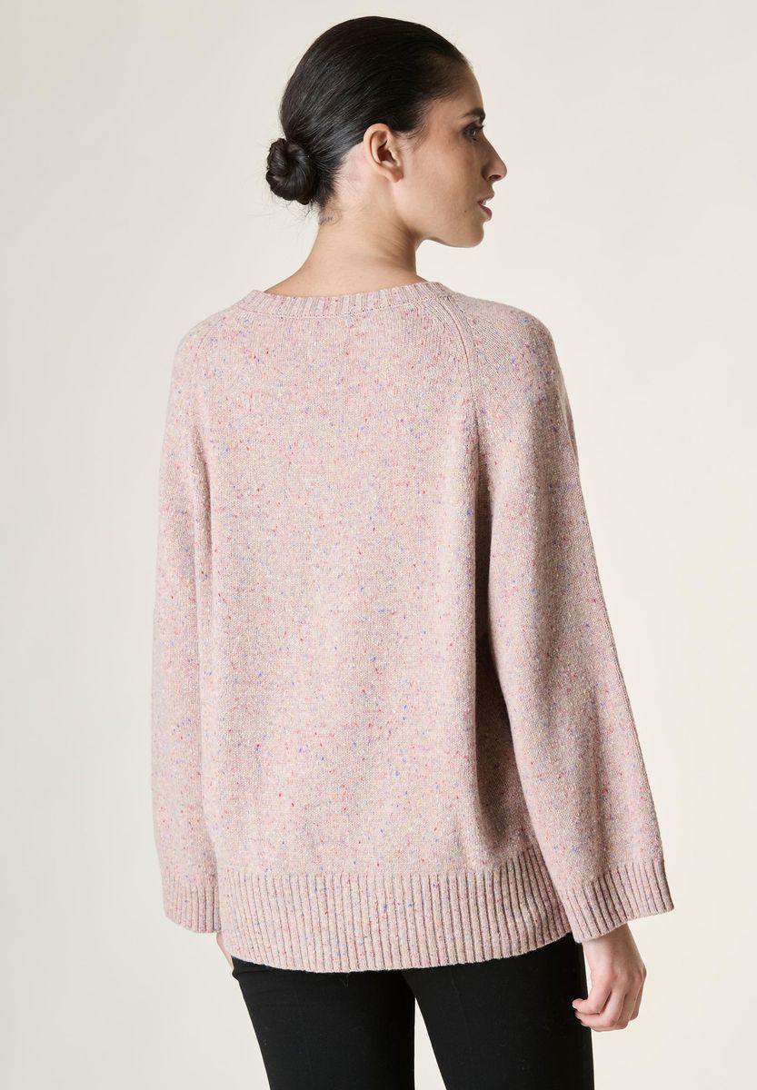Angelico Maglia rosa antico melange raglan Presa