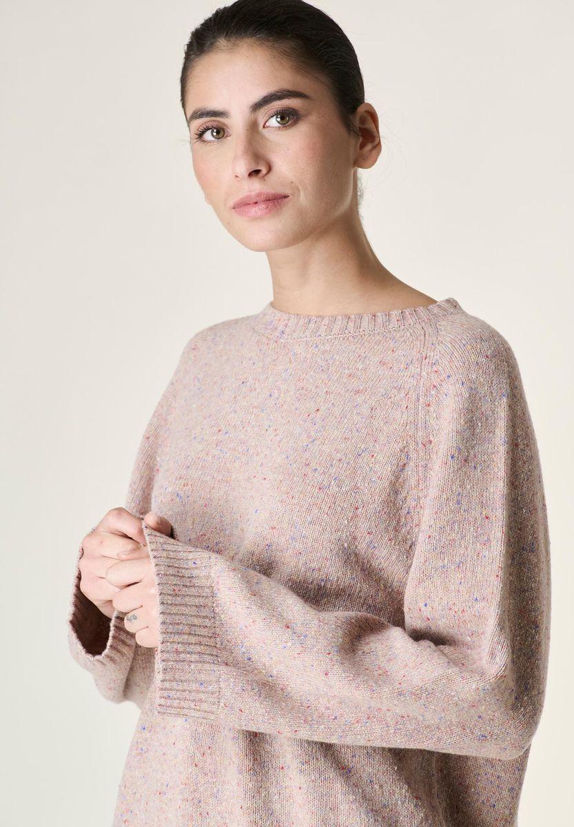 Angelico Maglia rosa antico melange raglan Presa