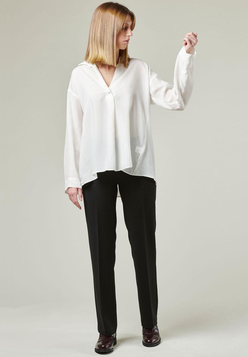 Angelico Camicia panna collo polo piega centrale Sconto