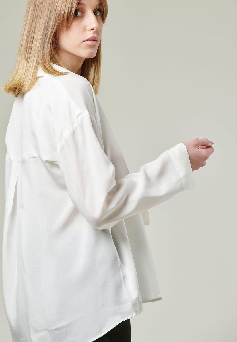 Angelico Camicia panna collo polo piega centrale Sconto