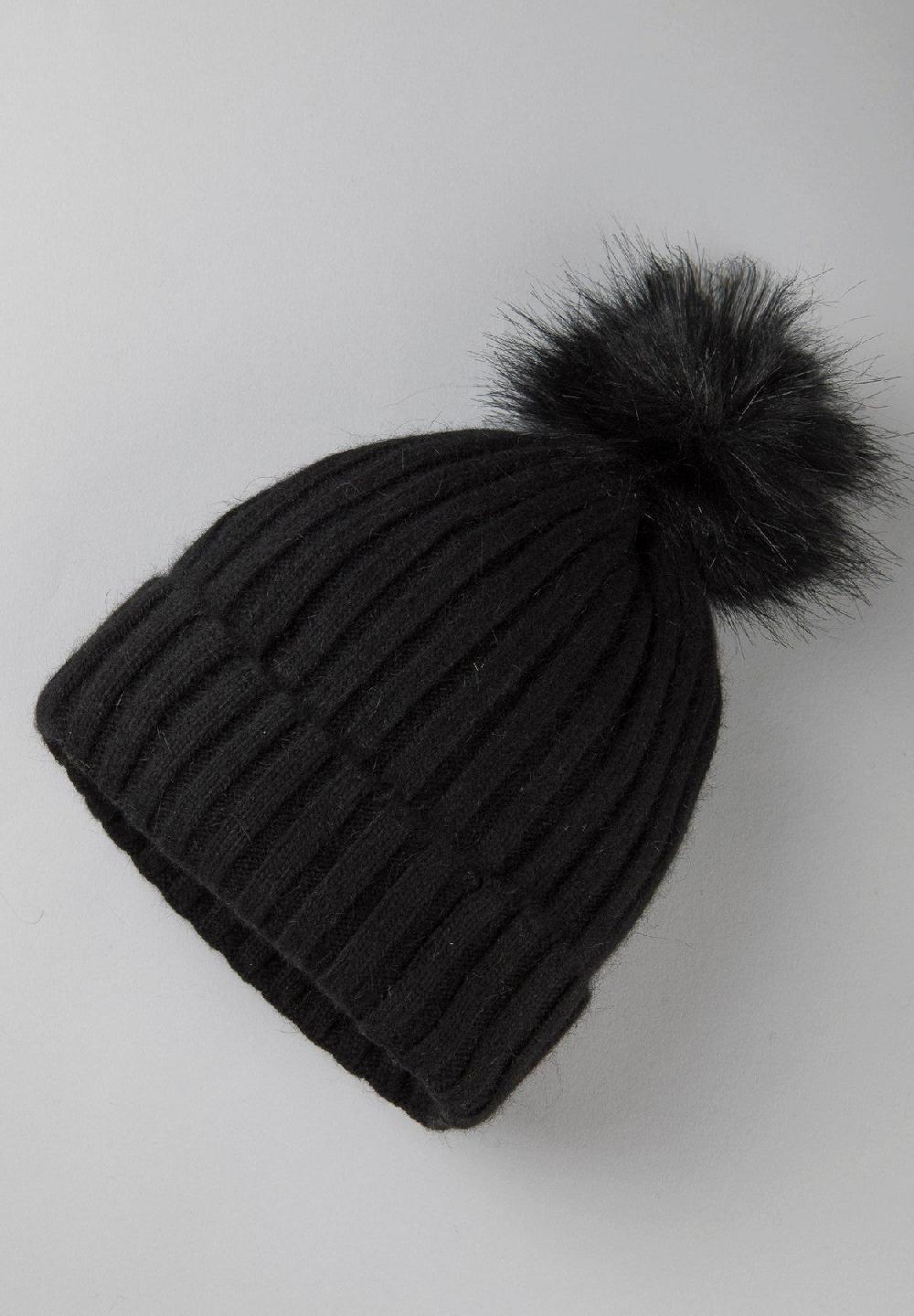 Angelico Berretto nero pompon Economico