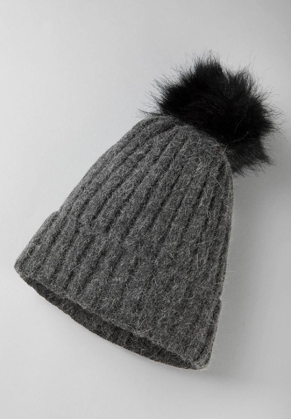 Angelico Berretto grigio pompon Outlet