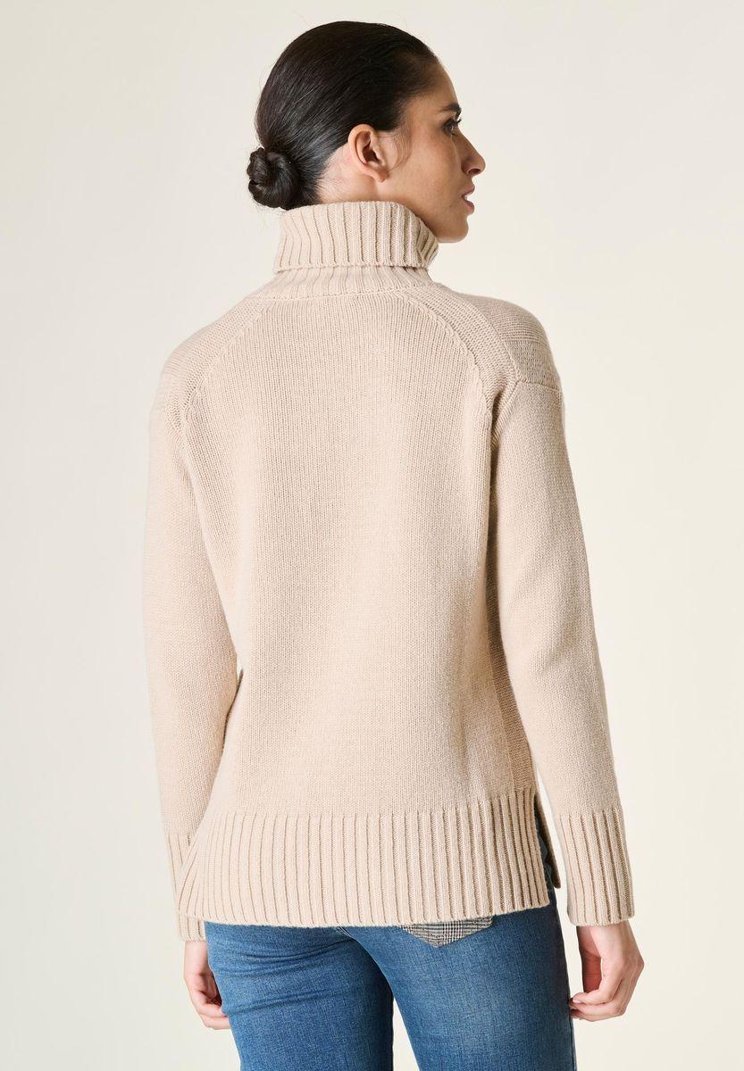 Angelico Dolcevita cammello lana con spacchi In Vendita